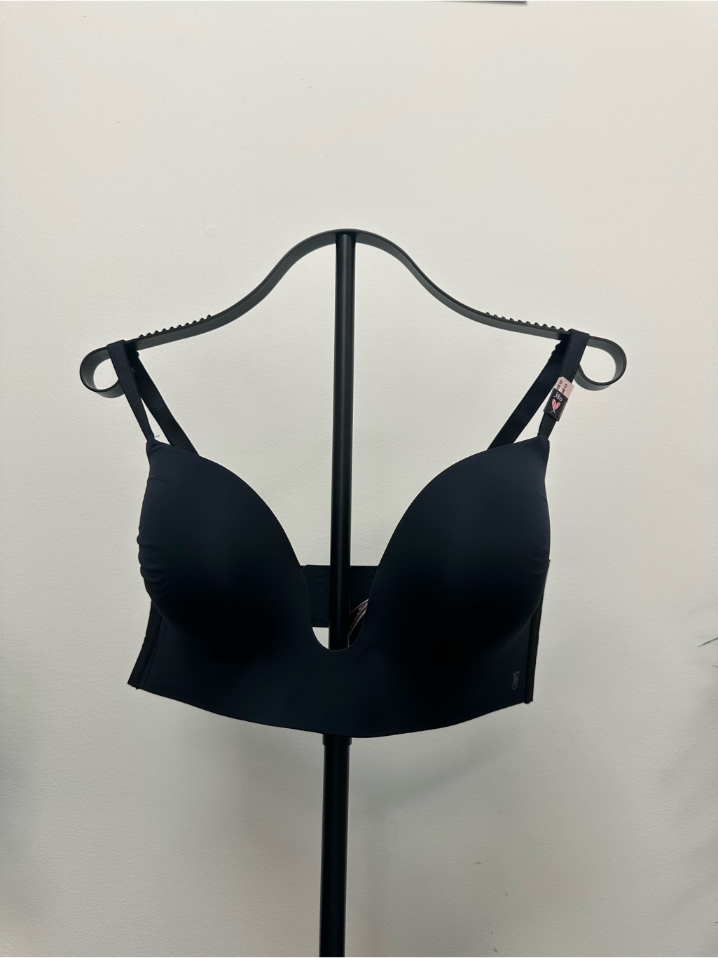 Vs Black Longline Deep Plunge Push-Up Bra
